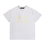 essential double line fog shorts icon laminated stereo letter round neck couple pullover