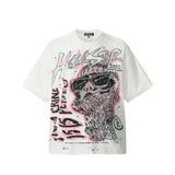 Cross-border wholesale basketball star series short-sleeved tee james star portrait heavy industry washed couple wide