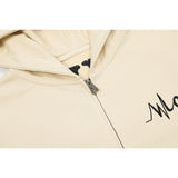 Vlone Hoodie autumn and winter electrocardiogram big V letter