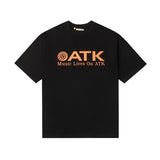 American retro gallery dept. letter print oversized double gauze pure cotton short sleeve t-shirt