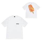 Summer running volume stussy short-sleeved t-shirt dice black eight ice cream comfy basics american couple summer t