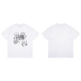 Relaxed fit, 100% cotton, digital print, plus size short sleeve t-shirt