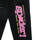 Sp5der Sweatpants Cobweb Puff Print Pure Cotton
