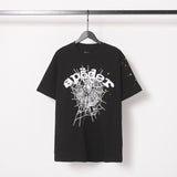 Spder hip hop singer youngthug foam letter couple short-sleeved t-shirt full of diamonds shorts