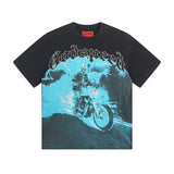 high version gods short sleeve heavy weight washed fog high street skull pure cottonprinting round