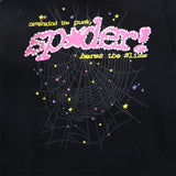 Sp5der Hoodie Cobweb Puff Print Pure Cotton