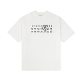 High-count letter print athletic cotton short-sleeve t-shirt
