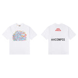 American retro gallery dept. letter print oversized double gauze pure cotton short sleeve t-shirt