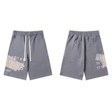 Summerpure cotton digital printing loose drawstring shorts