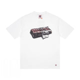 jean snowman printing short sleeve t-shirt christmas co couple outfit