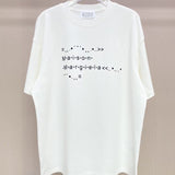 Mathematical symbol print minimalist cotton short-sleeve t-shirt