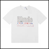 American trend rhu marlboro high definition printing de casual round neck short sleeve t-shirt export wholesale