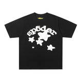 Spder hip hop singer youngthug foam letter couple short-sleeved t-shirt full of diamonds shorts