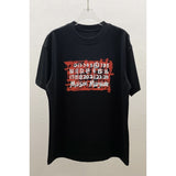 Hand-painted print plus size relaxed fit short sleeve t-shirt