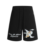Represent basic letter print short sleeve shorts summer outfit couple's set plus size loose t-shirt