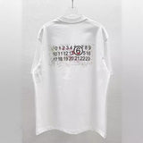 Quirky letter & number direct-to-garment print oversized drop shoulder short sleeve tee