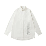 Letter embroidered pocket detail relaxed fit shirt