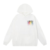 Amri splash ink flowing paint starry sky crack letter logo unicorn arm hoodie sweatshirt couple wear long sleeves