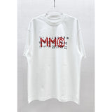 Crew neck, digitally printed red logo, relaxed fit, plus size short sleeve tee