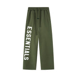 Fog season 8 essentials flocked silicone printing couple loose hooded sweatshirt pants