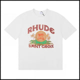 American trend rhu marlboro high definition printing de casual round neck short sleeve t-shirt export wholesale
