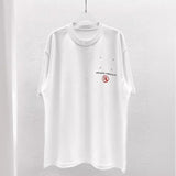 Maison margiela mm digital direct printing process loose shoulder sleeves oversized style short sleeves