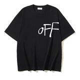 Spring/summer ow splatter graffiti arrow graphic crewneck short sleeve tee