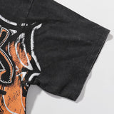 MAJESTIK T Shirts Tarantula Garment Dyed Printing Crop Tee