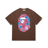 B@pe tshirtsssummer ape head little monkey camouflage short-sleeved round neck t-shirt