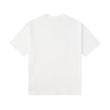 Simple letter and number print crew neck short sleeve t-shirt