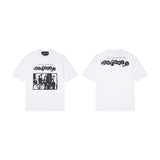 Mopey rich second generation xia loose version beautiful trendy quiet eyes printing round neck short sleeve t-shirt high street