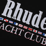 Rhude T Shirts Flag Printing Cotton Casual Short Sleeves Men and Women
