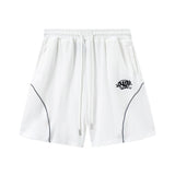 Hip-hop shorts american high street shorts letter embroiderstripes reflective terry loose half length pants sweatpants