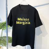 High-quality double-yarn pure cotton short-sleeved t-shirt for men with rubber strip letter printing