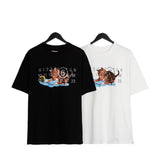 Cute cartoon cat design youth sports t-shirt