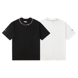 Real shot: summer letter logo creative crew neck short sleeve tee
