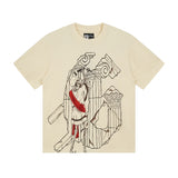 Cross-border wholesale american trend skull metal rock band robot bottom shirt pure cotton looselong sleevest