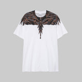 Correct version mb short-sleeved couple outfit colorful wings feather t-shirt marcelo european and american classic