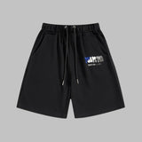 Cross-border trade trapstar rainbow letter gradient towel embroidery short sleeve t-shirt & fog high street shorts set