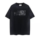Distressed digital print cotton short-sleeve t-shirt