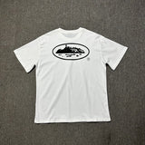 Wholesale foreign trade corteiz devil's island letter logo print short sleeve fog high street couple oversized t-shirt