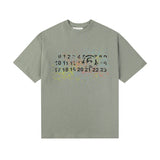 Splatter ink digital print double gauze cotton sports short-sleeve t-shirt