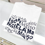 Quirky letter & number direct-to-garment print oversized drop shoulder short sleeve tee