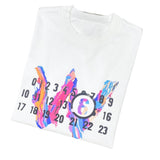 Maison margiela mm digital direct injection wprinting round neck pure cotton plus size loose short-sleeved t-shirt