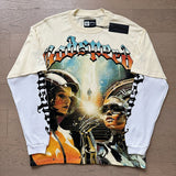 Cross-border wholesale american trend skull metal rock band robot bottom shirt pure cotton looselong sleevest