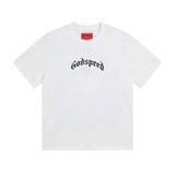 European and american high street gd rock heavy industry washed distressed skull letter speed short sleeve