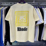 Rhude T Shirts Chevron Logo Repeat
