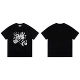 Relaxed fit, 100% cotton, digital print, plus size short sleeve t-shirt