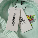 Sp5der Sweatpants Cobweb Puff Print Pure Cotton
