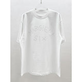 Eight-sided diamond craftsmanship hot diamond round neck pure cotton t-shirt